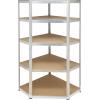 TOOLCRAFT KPW77 rohový modul skladového regálu, (š x v x h) 70 x 1.8 x 70 cm, kov, MDF, dřevěná podlaha, pozinkovaná, stříbrná
