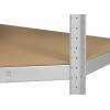 TOOLCRAFT KPW77 rohový modul skladového regálu, (š x v x h) 70 x 1.8 x 70 cm, kov, MDF, dřevěná podlaha, pozinkovaná, stříbrná