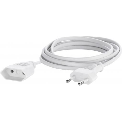 Sygonix SY-5042680 napájecí prodlužovací kabel, bílá, 5.00 m