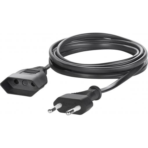 Sygonix SY-5042682 napájecí prodlužovací kabel, černá, 2.00 m