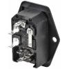 TRU COMPONENTS TC-10088400 IEC zástrčka C13/C14 C14 zástrčka, vestavná rovná Počet kontaktů: 3 10 A černá 1 ks