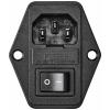 TRU COMPONENTS TC-10088400 IEC zástrčka C13/C14 C14 zástrčka, vestavná rovná Počet kontaktů: 3 10 A černá 1 ks