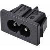 TRU COMPONENTS TC-10088404 IEC zástrčka C13/C14 C8 zástrčka, vestavná rovná 2.5 A černá 1 ks