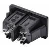 TRU COMPONENTS TC-10088404 IEC zástrčka C13/C14 C8 zástrčka, vestavná rovná 2.5 A černá 1 ks