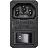 TRU COMPONENTS TC-10088420 IEC zástrčka C13/C14 C14 zástrčka, vestavná rovná Počet kontaktů: 3 10 A černá 1 ks