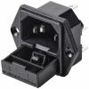TRU COMPONENTS TC-10088368 IEC zástrčka C13/C14 zástrčka, vestavná rovná Počet kontaktů: 3 10 A černá 1 ks
