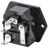 TRU COMPONENTS TC-10088368 IEC zástrčka C13/C14 zástrčka, vestavná rovná Počet kontaktů: 3 10 A černá 1 ks