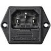 TRU COMPONENTS TC-10088368 IEC zástrčka C13/C14 zástrčka, vestavná rovná Počet kontaktů: 3 10 A černá 1 ks