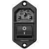 TRU COMPONENTS TC-10088376 IEC zástrčka C13/C14 C14 zástrčka, vestavná rovná Počet kontaktů: 3 10 A černá 1 ks