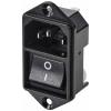 TRU COMPONENTS TC-10088376 IEC zástrčka C13/C14 C14 zástrčka, vestavná rovná Počet kontaktů: 3 10 A černá 1 ks