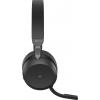 Jabra Evolve2 75 Headset uzavřená (Over Ear) kabelová černá Indikátor nabití, Vypnutí zvuku mikrofonu telefon