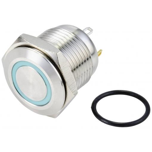 TRU COMPONENTS GQ16F-10E/J/B/24V/S, TC-10090920 tlačítko antivandal, 17 mm, 48 V/DC, 2 A, 1 ks