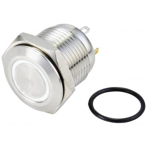 TRU COMPONENTS GQ16F-10E/J/W/24V/S, TC-10090924 tlačítko antivandal, 17 mm, 48 V/DC, 2 A, 1 ks