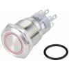 TRU COMPONENTS LAS1-AGQ-22E/R/24V/S, TC-10090960 tlačítko antivandal, 20 mm, 250 V/AC, 3 A, 1 ks