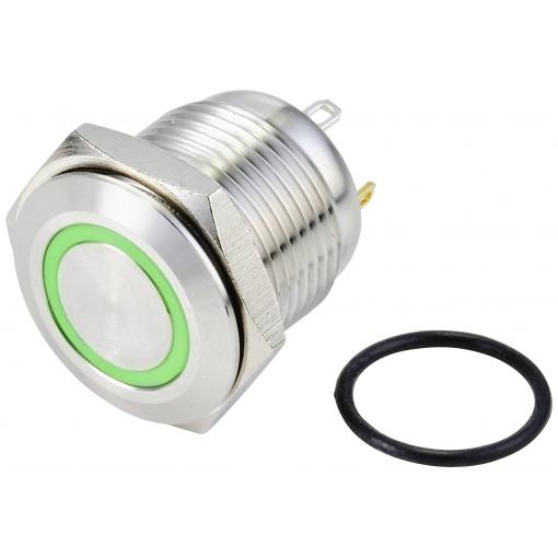 TRU COMPONENTS GQ16F-10E/J/G/24V/S, TC-10090916 tlačítko antivandal, 17 mm, 48 V/DC, 2 A, 1 ks