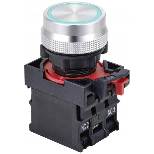 TRU COMPONENTS ONPOW26-11E/B/12V, TC-10091048 tlačítkový spínač, 22 mm, 250 V, 5 A, 1 ks