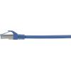 Renkforce RF-5044976 RJ45 síťové kabely, propojovací kabely CAT 6A S/FTP 0.50 m modrá s ochranou, samozhášecí 1 ks