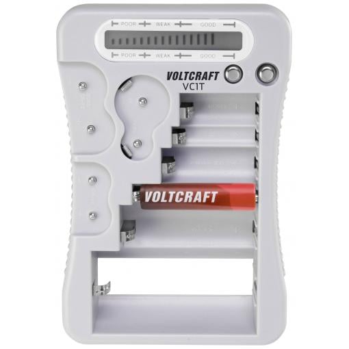VOLTCRAFT VC1T zkoušečka baterií a akumulátorů, typy 1,5 V, 3 V, 6 V, 9 V, VC-12613270