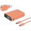 RealPower PB-10000 Power Pack powerbanka Li-Ion, 10000 mAh, USB, USB-C®, oranžová