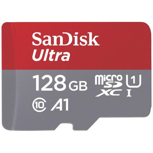 SanDisk Ultra + Adapter paměťová karta microSDXC 128 GB A1 Application Performance Class, UHS-Class 1