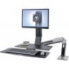 Ergotron držák na stůl pro monitor WorkFit-A 1 Displej: (s) 25,4 cm (10) - 61 cm (24) černá, hliník (leštěný) nastavitelná výška, odkládací místo na