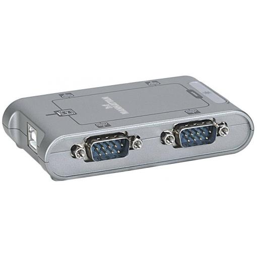 Manhattan USB 2.0 adaptér [4x D-SUB zástrčka 9pólová - 1x USB 2.0 zásuvka B] 151047 45.00 cm