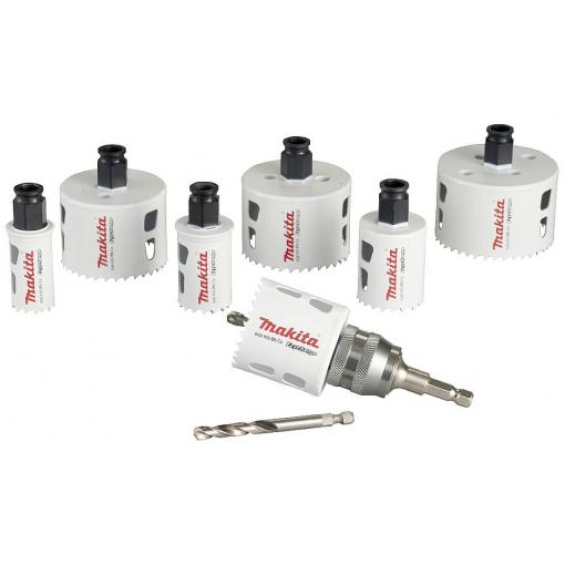 Makita E-12295 sada děrovacích pil 9dílná 25 mm, 32 mm, 40 mm, 51 mm, 65 mm, 68 mm, 76 mm 1 sada