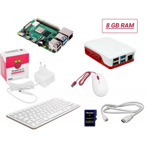 Raspberry Pi® Desktop Kit Raspberry Pi® 4 B 1 GB 4 x 1.5 GHz vč. klávesnice, vč. myši, vč. Noobs OS, vč. napájecího zdroje, vč. pouzdra, vč. HDMI™ kabelu