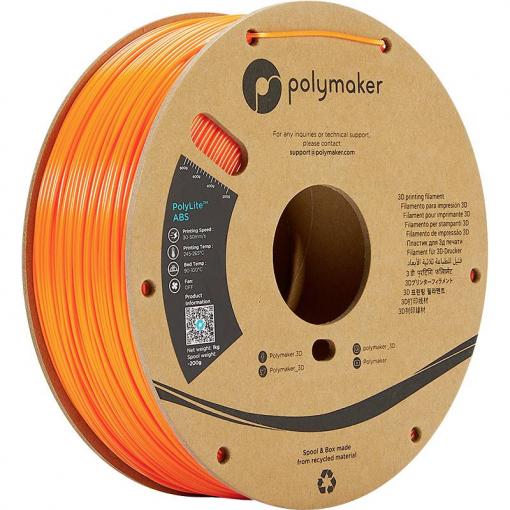 Polymaker PE01009 PolyLite vlákno pro 3D tiskárny ABS plast Bez zápachu 1.75 mm 1000 g oranžová 1 ks