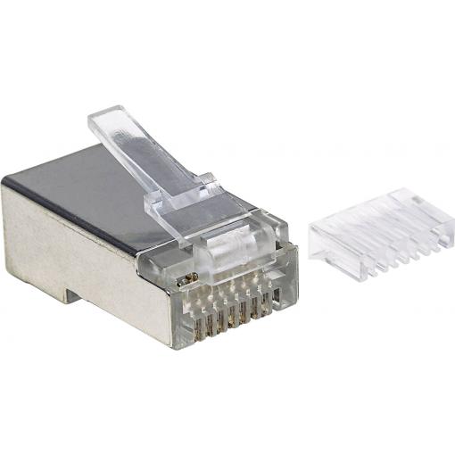 Intellinet 790635 Modulární konektor RJ45 Intellinet 90er-Pack Cat6 STP 2bodový jednovodičový kontakt pro lankový vodič 90 zástrček v pohárku 790635 Počet pólů