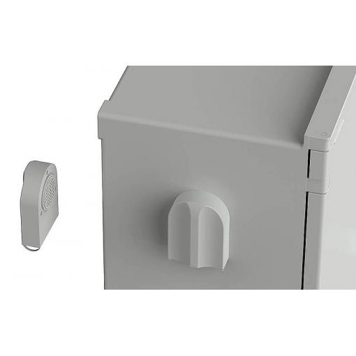 Bopla PS VE XL Polysafe Belüftungselement XL 42600420 Ventilační prvek (d x š x v) 25 x 28 x 10 mm polyester zesílený skleněnými vlákny šedobílá (RAL 7035) 2 ks