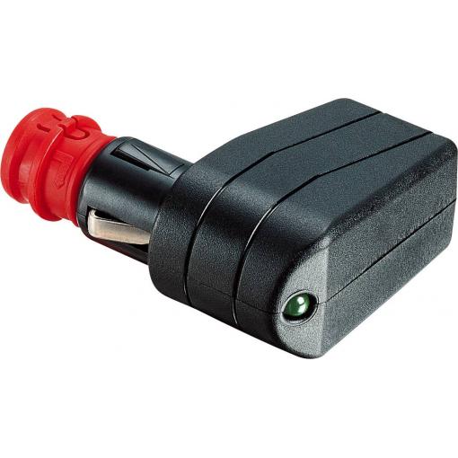 ProCar Univerzální úhlová zástrčka s LED kontrolkou Proudová zatížitelnost (max.)=7.5 A Vhodný pro Autozásuvka a běžná zásuvka