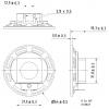 Visaton K 64 WP - 50 Ohm 2.5 palec 6.4 cm mini reproduktor 2 W 50 Ω černá Plastová membrána