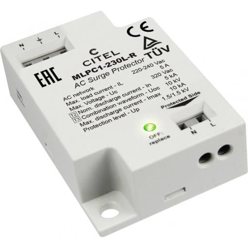 Citel 831211 MLPC1-230L-R přepěťová ochrana pro vestavbu Přepětová ochrana pro: odbočnice 10 kA 1 ks