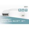 Digitus DisplayPort adaptér Konektor DisplayPort, Mini DisplayPort konektory 0.15 m bílá DB-340405-001-W Kabel DisplayPort