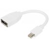 Digitus DisplayPort adaptér Konektor DisplayPort, Mini DisplayPort konektory 0.15 m bílá DB-340405-001-W Kabel DisplayPort