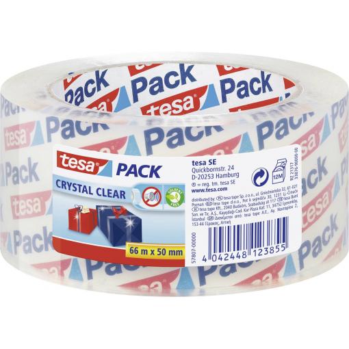 tesa CRYSTAL CLEAR 57807-00000-01 balicí lepicí páska TESAPACK® transparentní (d x š) 66 m x 50 mm 1 ks