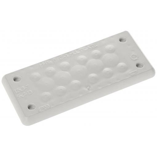 Trelleborg MH-16 F 17-1 LIGHT GREY UL94 V-0 IP65 | TPE | Screw TPE, šedá, 1 ks