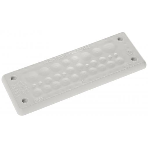 Trelleborg MH-24 F 30-3 LIGHT GREY UL94 V-0 IP65 | TPE | Screw TPE, šedá, 1 ks