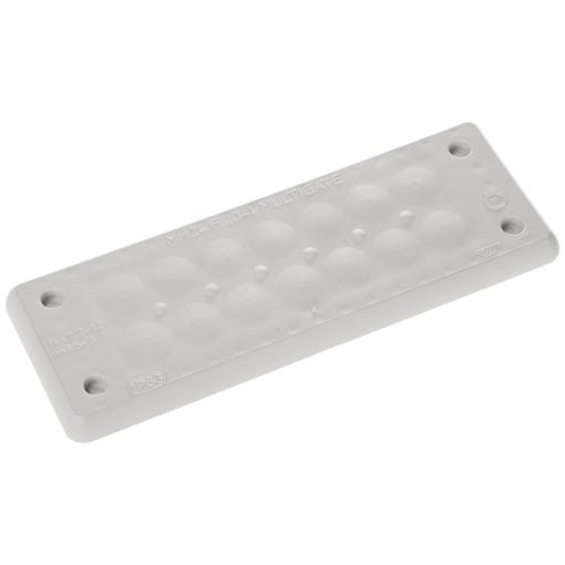Trelleborg MH-24 F 20-1 LIGHT GREY UL94 V-0 IP65 | TPE | Screw TPE, šedá, 1 ks