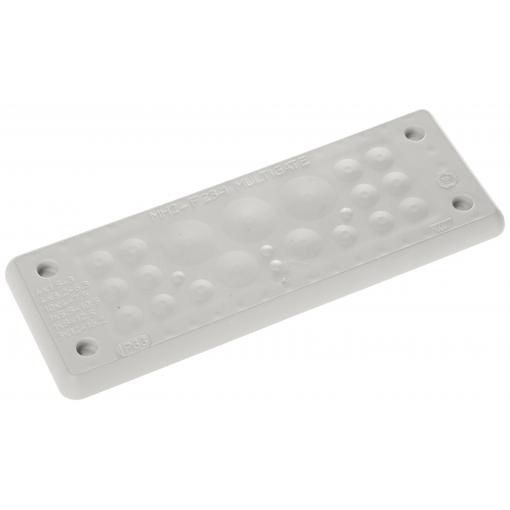 Trelleborg MH-24 F 23-1 LIGHT GREY UL94 V-0 IP65 | TPE | Screw TPE, šedá, 1 ks