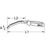 KS Tools 500.7310 Kleště na zapalovací svíčky, zahnuté, 235 mm