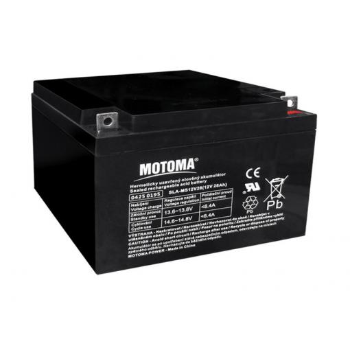 Baterie olověná 12V 28Ah MOTOMA bezúdržbový akumulátor