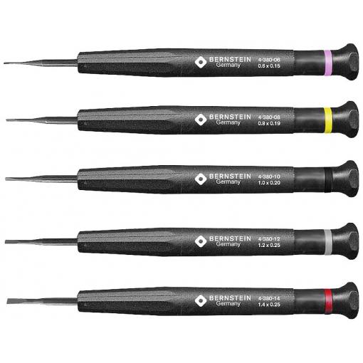 BERNSTEIN Tools for Electronics 4-380-F sada šroubováků, plochý, 4-380-F