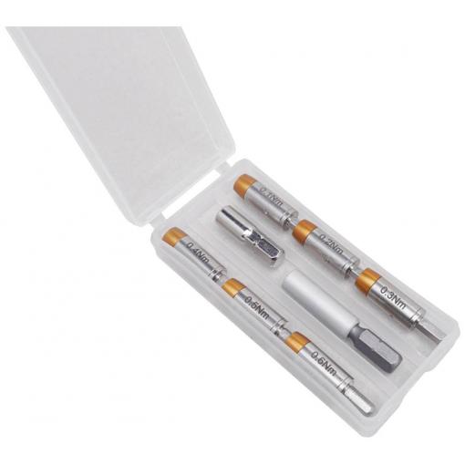 BERNSTEIN Tools for Electronics 4-970-KSB, Sada momentového adaptéru, přednastavené, vnější šestihran, 0.1 - 0.6 Nm