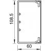 OBO Bettermann 6175472 kabelová lišta držák kabelů (d x š x v) 2000 x 108.5 x 60 mm 8 ks šedá