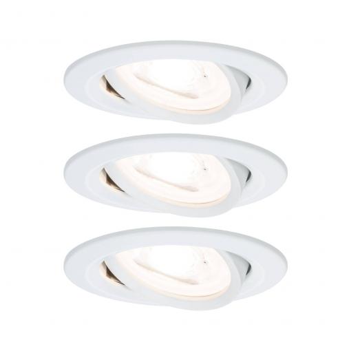Paulmann 93431 vestavné svítidlo, 19.5 W, bílá (matná), sada 3 ks