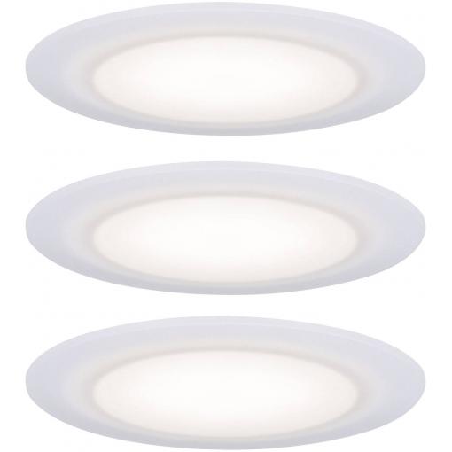Paulmann LED vestavné koupelnové svítidlo sada 3 ks 15 W saténová, bílá