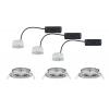 Paulmann 93944 vestavné svítidlo, LED, 18.9 W, železo (kartáčované), sada 3 ks