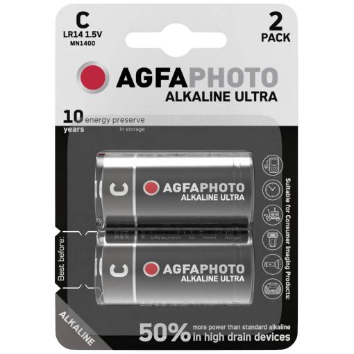 AgfaPhoto Ultra LR14 baterie malé mono C alkalicko-manganová 1.5 V 2 ks